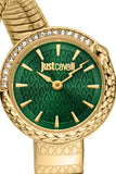 Just Cavalli Enchanting Green Dial Gold Steel Strap Watch for Women - JC1L301M0035 Authentic Buy Shop Now