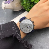 Emporio Armani Aviator Silver Dial Two Tone Leather Strap Watch for Men - AR11202 Authentic Buy Shop Now