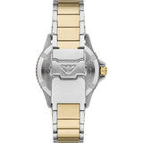 Emporio Armani World Explorer Blue Dial Two Tone Steel Strap Watch for Men - AR11682 Authentic Buy Shop Now