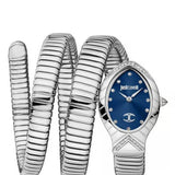 Just Cavalli Classico Lungo Blue Dial Silver Steel Strap Watch for Women - JC1L248M0015 Authentic Buy Shop Now