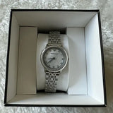Emporio Armani Alpha Mother of Pearl Dial Silver Steel Strap Watch for Women - AR1803 Authentic Buy Shop Now