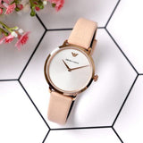 Emporio Armani Modern Silver Dial Pink Leather Strap Watch for Women - AR11160 Authentic Buy Shop Now
