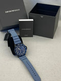 Emporio Armani Sea Explorer Divers Blue Dial Blue Silicone Strap Watch for Men - AR11685 Authentic Buy Shop Now