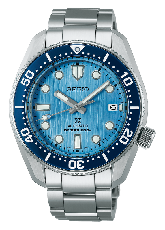 Seiko Prospex Glacier Save The Ocean Special Edition Automatic Blue Dial Silver Steel Strap Watch for Men - SPB299J1 Authentic Buy Shop Now