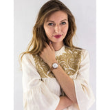 Emporio Armani Modern Mother of Pearl White Dial Rose Gold Steel Strap Watch for Women - AR11158 Authentic Buy Shop Now