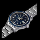 Seiko Presage Style60's Automatic Blue Dial Silver Steel Strap Watch for Men - SRPG05J1 Authentic Buy Shop Now