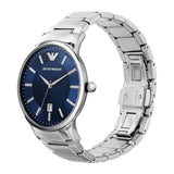 Emporio Armani Renato Blue Dial Silver Steel Strap Watch for Men - AR11180 Authentic Buy Shop Now