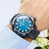 Seiko 5 Sports Automatic Turquoise Dial Grey Steel Strap Watch for Men - SRPC65J1 Authentic Buy Shop Now
