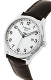 Tissot T-Sport Gent XL Silver Dial Brown Leather Strap Watch for Men - T116.410.16.037.00 Authentic Buy Shop Now