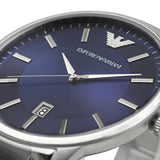 Emporio Armani Renato Blue Dial Silver Steel Strap Watch for Men - AR11180 Authentic Buy Shop Now