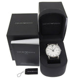 Emporio Armani Luigi White Dial Black Leather Strap Watch for Men - AR1694 Authentic Buy Shop Now