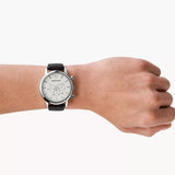 Emporio Armani Luigi Chronograph White Dial Black Leather Strap Watch for Men - AR1810 Authentic Buy Shop Now