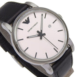 Emporio Armani Luigi White Dial Black Leather Strap Watch for Men - AR1694 Authentic Buy Shop Now