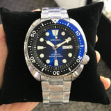 Seiko Prospex Deep Blue Batman Turtle Diver's Automatic Blue Dial Silver Steel Strap Watch for Men - SRPC25J1 Authentic Buy Shop Now