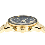 Versace Greca Dome Chronograph Black Dial Gold Steel Strap Watch for Men - VE6K00523 Authentic Buy Shop Now