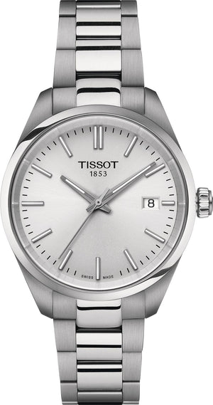 Tissot PR 100 Quartz Silver Dial Silver Steel Strap Watch for Women - T156.210.11.031.00 Authentic Buy Shop Now
