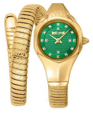 Just Cavalli Amalfi Green Dial Gold Steel Strap Watch for Women - JC1L270M0035 Authentic Buy Shop Now