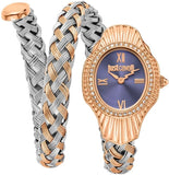 Just Cavalli Twined Blue Dial Two Tone Steel Strap Watch for Women - JC1L305M0065 Authentic Buy Shop Now