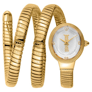 Just Cavalli After Party Silver Dial Gold Steel Strap Watch for Women - JC1L269M0025 Authentic Buy Shop Now