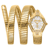 Just Cavalli Mesmerizing White Dial Gold Steel Strap Watch for Women - JC1L304M0025 Authentic Buy Shop Now