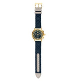 Tory Burch The Miller Chronograph Blue Dial Blue Jacquard Strap Watch for Women - TBW1038 Authentic Buy Shop Now