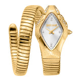 Just Cavalli Ferocious Silver Dial Gold Steel Strap Watch for Women - JC1L306M0035 Authentic Buy Shop Now