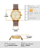 Tory Burch The Tory Chronograph White Dial Maroon Jacquard Strap Watch for Women - TBW1051 Authentic Buy Shop Now