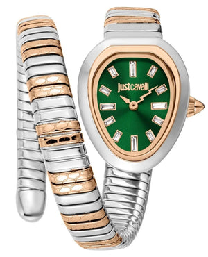 Just Cavalli Aversa Green Dial Two Tone Steel Strap Watch for Women - JC1L222M0075 Authentic Buy Shop Now