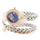 Just Cavalli Twined Blue Dial Two Tone Steel Strap Watch for Women - JC1L305M0065 Authentic Buy Shop Now