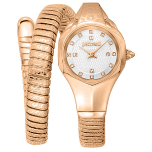 Just Cavalli Amalfi Silver Dial Rose Gold Steel Strap Watch for Women - JC1L270M0045 Authentic Buy Shop Now