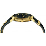 Versace V Circulus Quartz Black Dial Black Leather Strap Watch for Women - VBP12017 Authentic Buy Shop Now