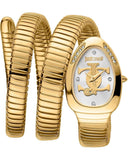 Just Cavalli Glam Evo 5 Silver Dial Gold Steel Strap Watch for Women - JC1L228M0035 Authentic Buy Shop Now