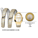 Just Cavalli Vezzoso Silver Dial Two Tone Steel Strap Watch for Women - JC1L230M0065 Authentic Buy Shop Now