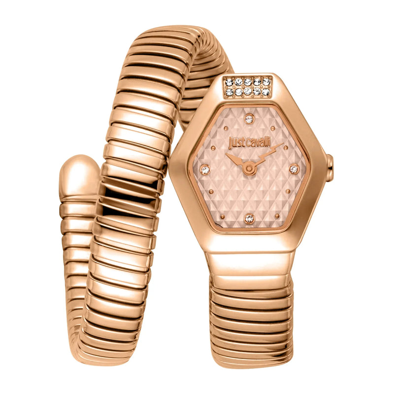 Just Cavalli Splora Rose Gold Dial Rose Gold Steel Strap Watch for Women - JC1L394M0045