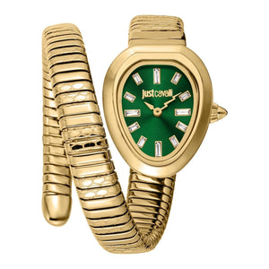 Just Cavalli Aversa Green Dial Gold Steel Strap Watch for Women - JC1L222M0035 Authentic Buy Shop Now