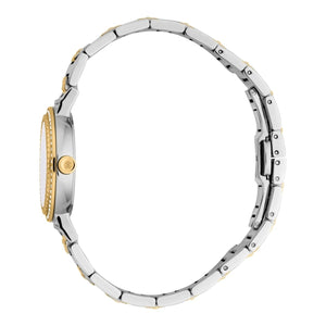 Just Cavalli Donna Glam Mother of Pearl White Dial Two Tone Steel Strap Watch for Women - RC5L098M0055 Authentic Buy Shop Now