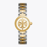 Tory Burch Reva Gold Dial Two Tone Steel Strap Watch for Women - TBW4016 Authentic Buy Shop Now