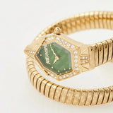 Just Cavalli Ornato Green Dial Gold Steel Strap Watch for Women - JC1L303M0035 Authentic Buy Shop Now
