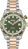 Hugo Boss Bossmatic Automatic Green Dial Two Tone Steel Strap Watch for Men - 1514181 Authentic Buy Shop Now