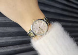 Emporio Armani Gianni T-Bar Beige Dial Two Tone Steel Strap Watch for Women - AR11702 Authentic Buy Shop Now