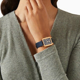 Tory Burch Robinson Quartz Blue Dial Blue Leather Strap Watch for Women - TBW1511 Authentic Buy Shop Now