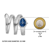 Just Cavalli Carezza Blue Dial Silver Steel Strap Watch for Women - JC1L372M0015