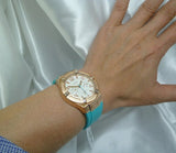 Guess Jet Setter White Dial Turquoise Silicone Strap Watch For Women - W0564L3 Authentic Buy Shop Now