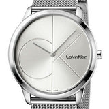 Calvin Klein Minimal Silver Dial Silver Mesh Bracelet Watch for Men - K3M2112Z Authentic Buy Shop Now