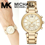 Michael Kors Sawyer White Dial Gold Steel Strap Watch for Women - MK6362 Authentic Buy Shop Now