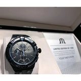 Maurice Lacroix Aikon Chronograph Limited Edition Black Dial Black Leather Strap Watch for Men - AI1018-PVB01-337-1 Authentic Buy Shop Now