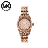 Michael Kors Lexington Three Hand Rose Gold Dial Rose Gold Steel Strap Watch For Women - MK4739 Authentic Buy Shop Now