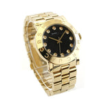 Marc Jacobs Amy Black Dial Gold Steel Strap Watch for Women - MBM3336 Authentic Buy Shop Now