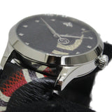 Gucci Le Marche Des Merveilles Black Dial Black Leather Strap Unisex Watch - YA1264007 Authentic Buy Shop Now