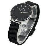 Daniel Wellington Petite Ashfield Black Dial Black Mesh Strap Watch For Women - DW00100202 Authentic Buy Shop Now